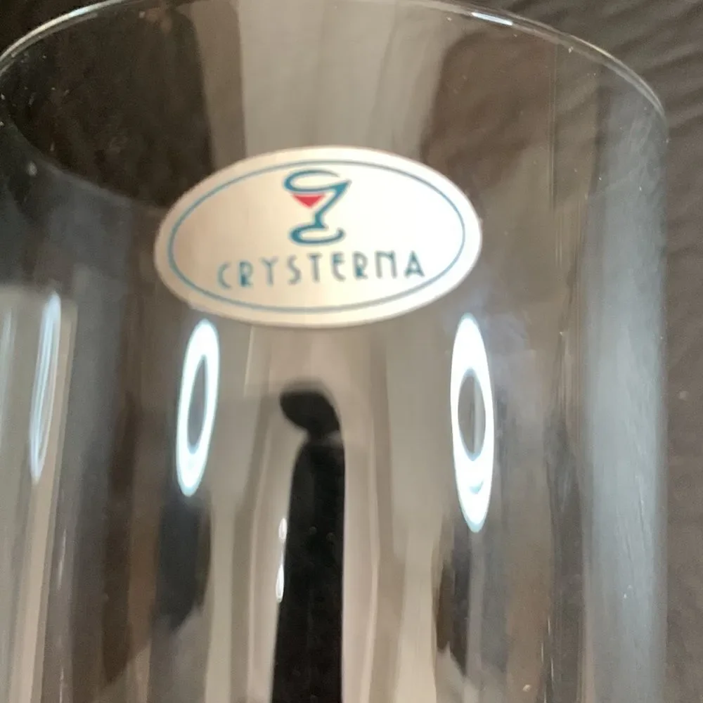 Bangkok Crystal Crysterna Royal Salute Hi Ball Glass Thailand Box 6 10 2/10 Oz